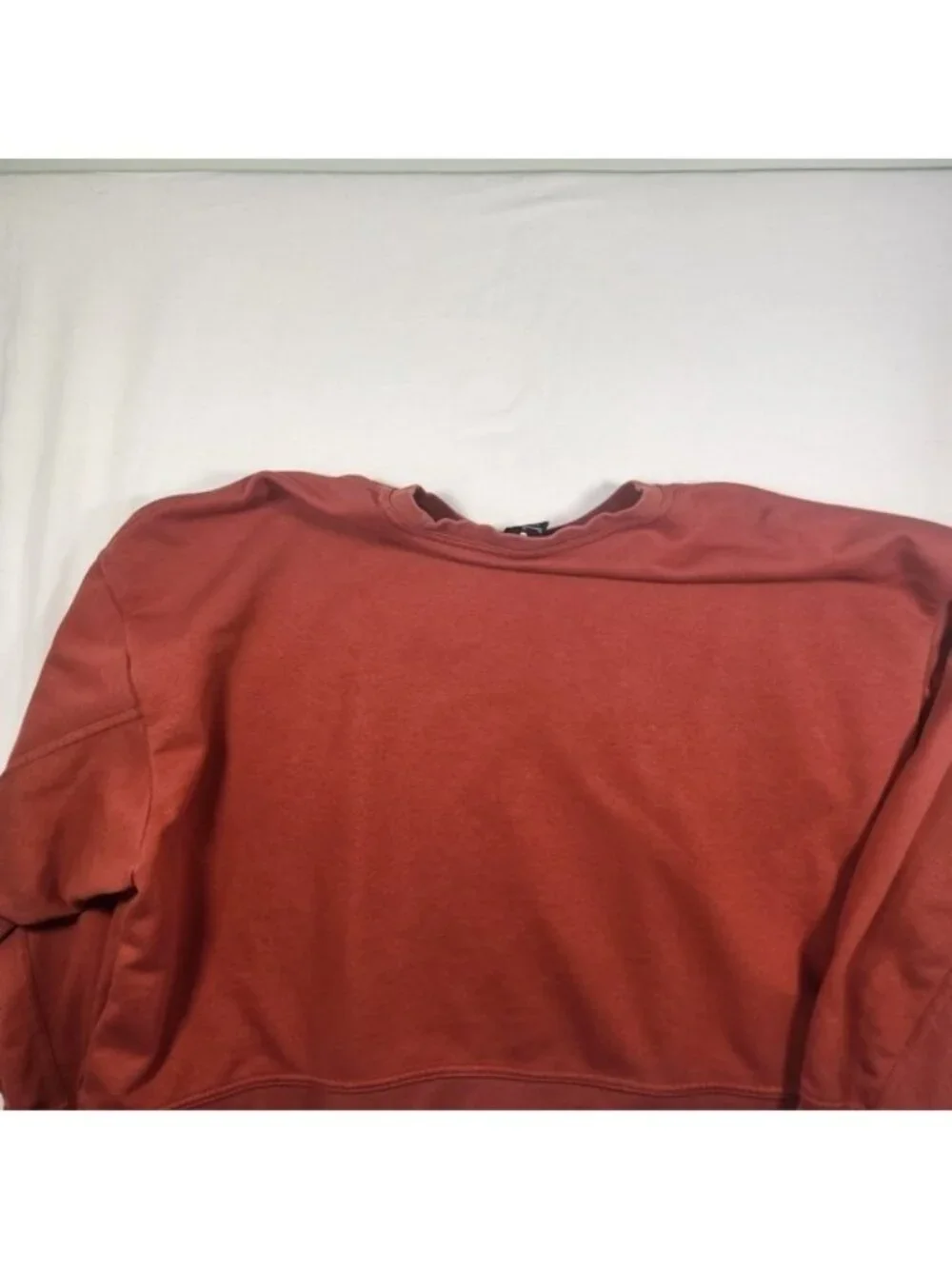 Nike Womens XL Burnt‎ Orange Crewneck Sweatshirt Leopard Print Swoosh Logo
